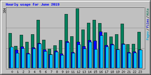 Hourly usage for June 2019