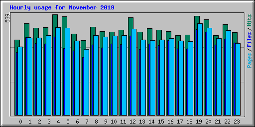 Hourly usage for November 2019